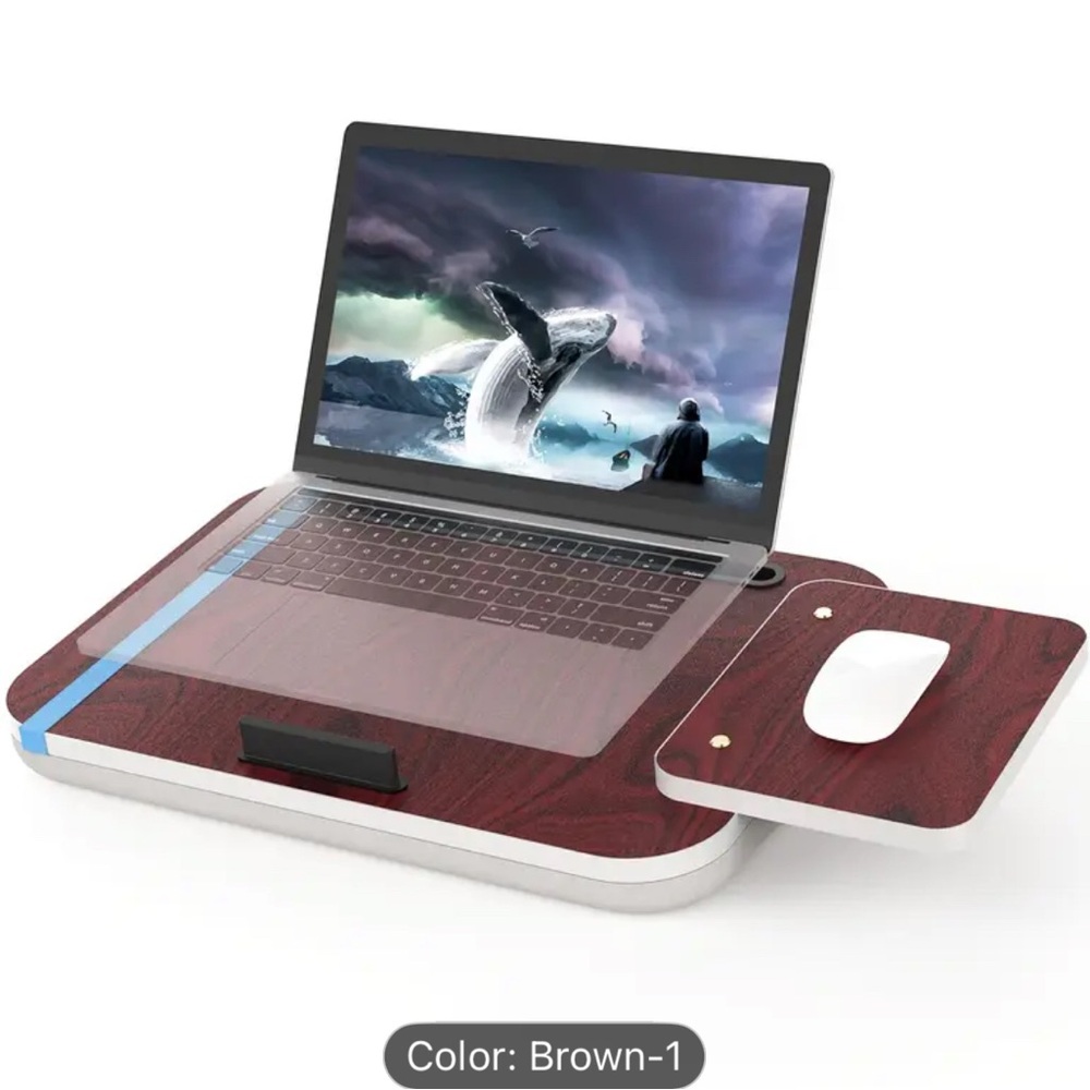 Portable Brown Laptop Desk